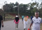 Manfaatkan Hari Libur, Bupati Budiman Joging Pagi Sekaligus Tinjau Proyek Malili River Side