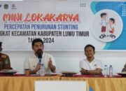Wabup Lutim Pimpin Rakor Mini Lokakarya Percepatan Penurunan Stunting Tingkat Kecamatan