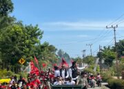 Seorang Penyandang Disabilitas Ikut Mengarak Bakal calon Bupati dan Wakil Bupati Luwu Timu