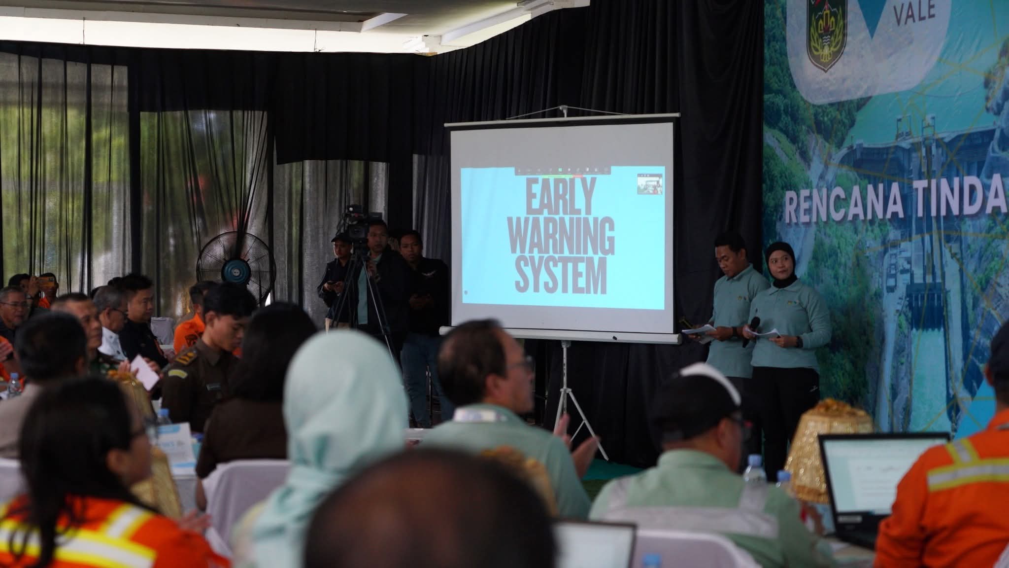 PT Vale Luncurkan Aplikasi Early Warning System saat Simulasi RTD Bendungan Seri Sungai Larona di Malili