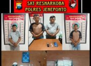 Satresnarkoba Jeneponto Tangkap Dua Pelaku Narkoba, Barang Bukti Sabu Disita
