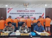 Operasi Antik Lipu 2025, Polres Luwu Timur Amankan 8 Tersangka Narkoba