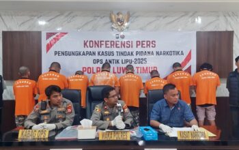 Operasi Antik Lipu 2025, Polres Luwu Timur Amankan 8 Tersangka Narkoba