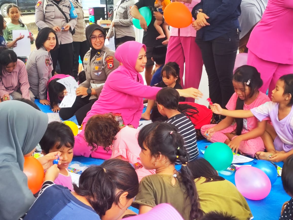 Polres Luwu Timur Dirikan Posko Trauma Healing, Anak-anak Korban Kebakaran Sorowako Kembali Ceria
