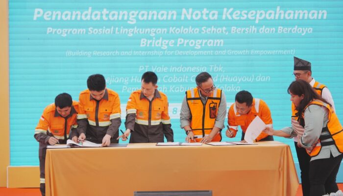 Dukung Program Pemkab Sehat, Bersih dan Berdaya, PT Vale bersama Pemkab Kolaka dan Huayou Teken MoU Strategis