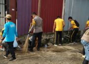 Dukung Program ASRI, Polres Luwu Timur Bersihkan Sampah di Pasar Malili 