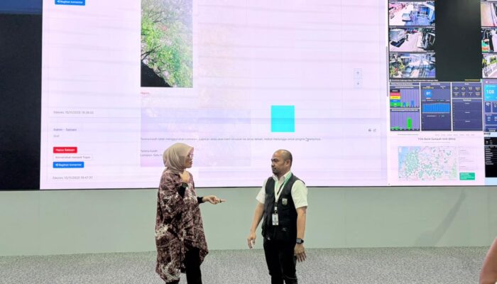 Matangkan Peluncuran Aplikasi Aduan dan Layanan Darurat 112, Kominfo Lutim Kunjungi War Room Kota Makassar