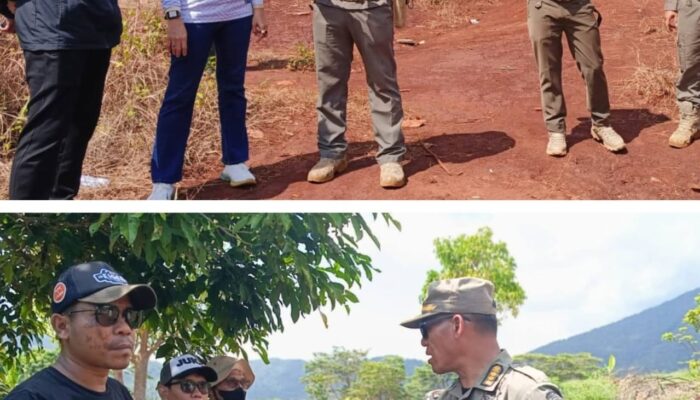 Kehadiran Satpol PP Di Dusun Laoli Guna Membantu Warga Dalam Proses Evakuasi Pengosongan Lahan PSN
